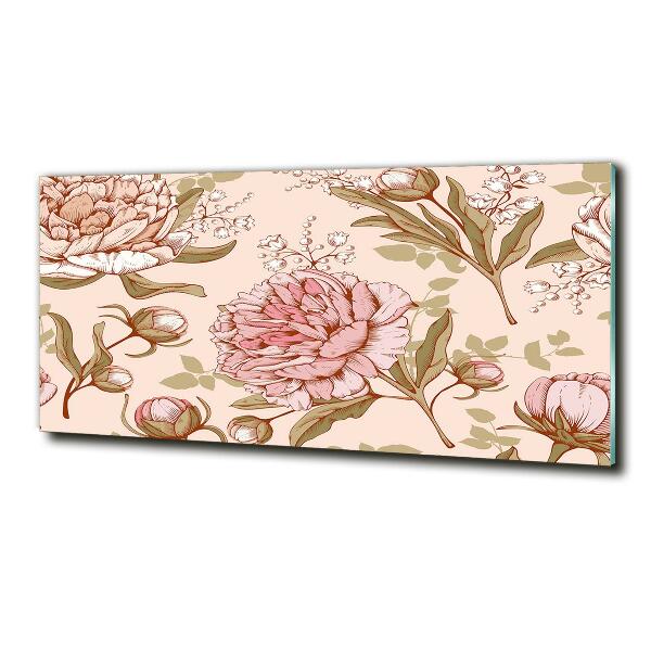 Quadro vetro Peonie