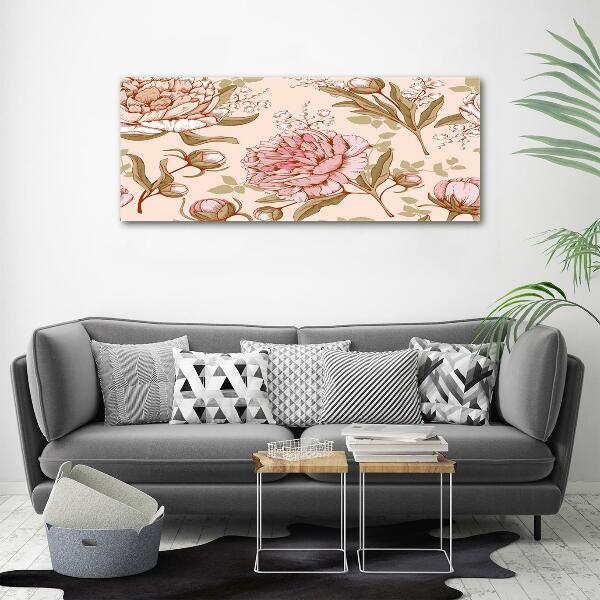 Quadro vetro Peonie