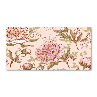 Quadro vetro Peonie