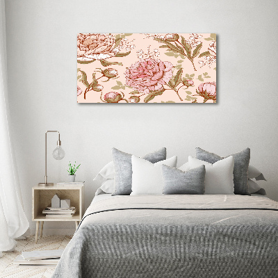 Quadro vetro Peonie