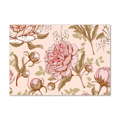 Quadro vetro Peonie