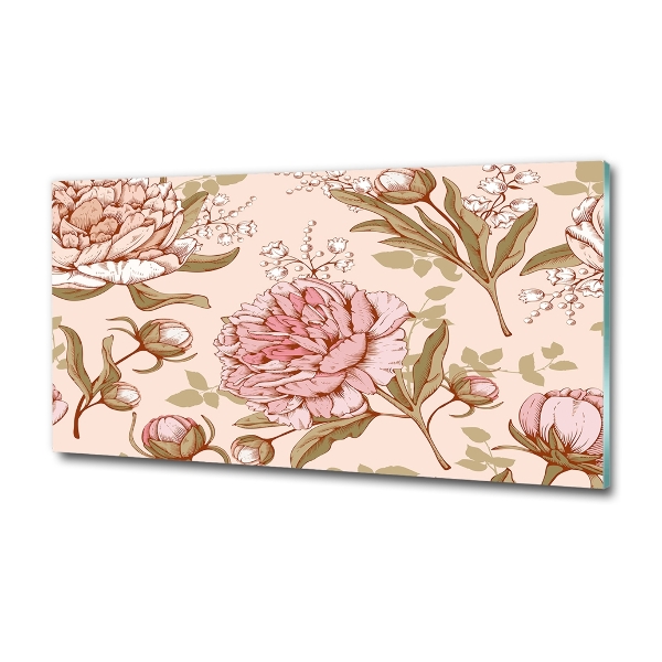 Quadro vetro Peonie