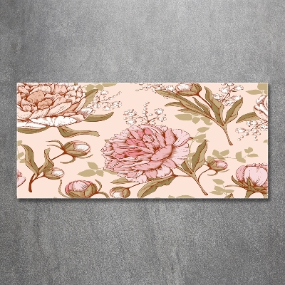 Quadro vetro Peonie