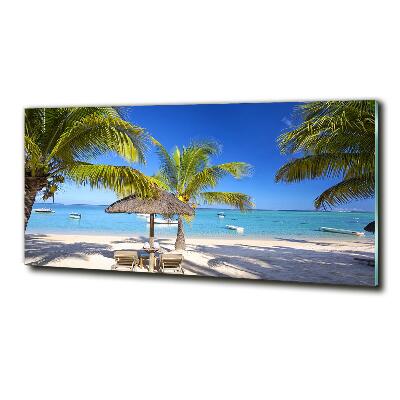 Quadro vetro Spiaggia di Mauritius