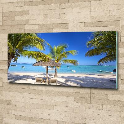 Quadro vetro Spiaggia di Mauritius
