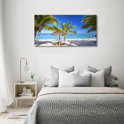 Quadro vetro Spiaggia di Mauritius