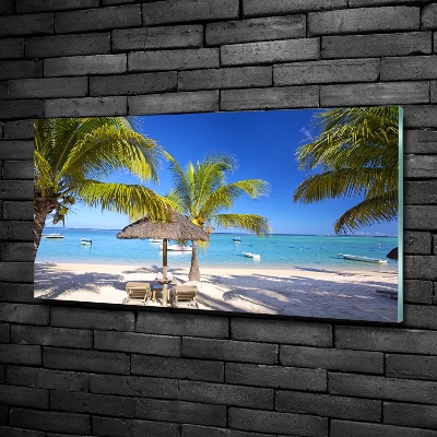 Quadro vetro Spiaggia di Mauritius