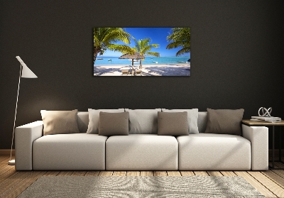 Quadro vetro Spiaggia di Mauritius