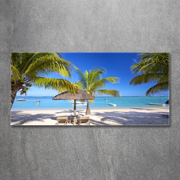 Quadro vetro Spiaggia di Mauritius