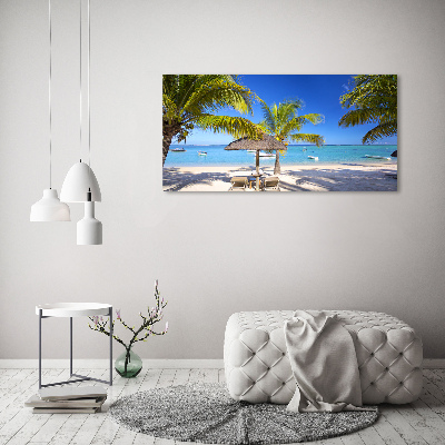 Quadro vetro Spiaggia di Mauritius