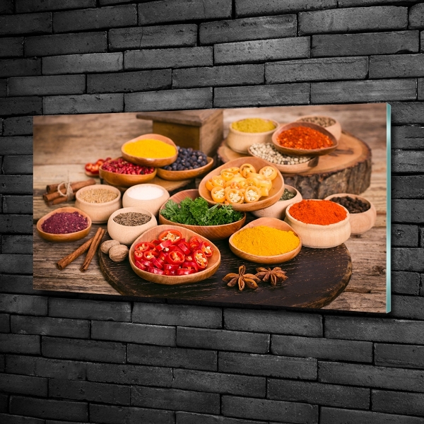 Quadro su vetro Spezie ed erbe aromatiche