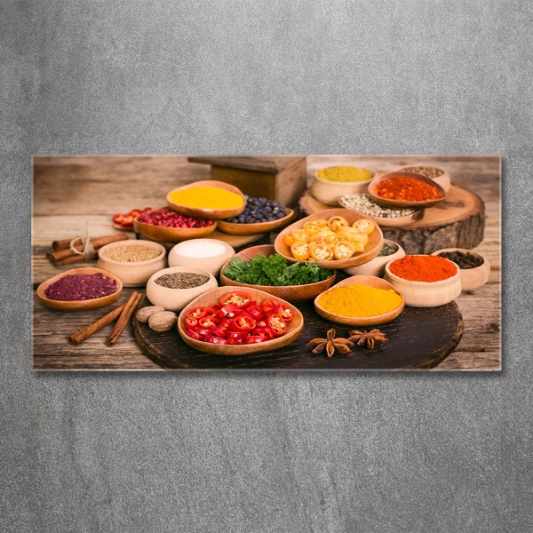 Quadro su vetro Spezie ed erbe aromatiche