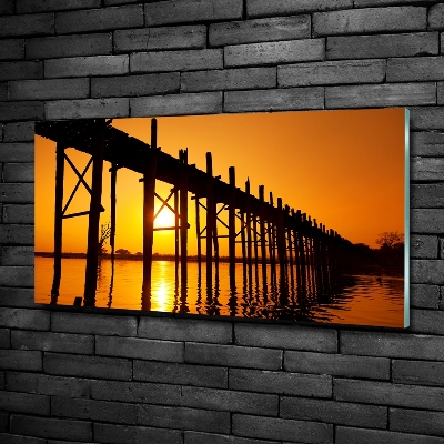 Quadro in vetro Ponte del Tramonto