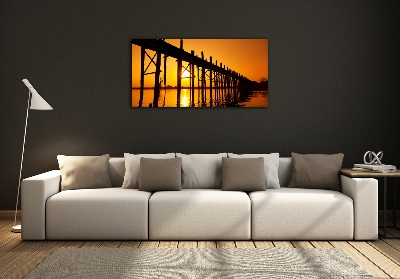 Quadro in vetro Ponte del Tramonto
