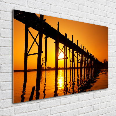 Quadro in vetro Ponte del Tramonto