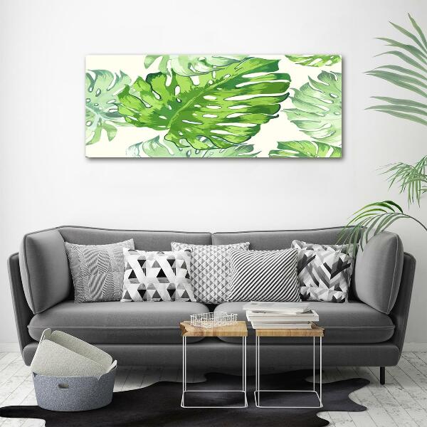 Quadro vetro Foglie tropicali