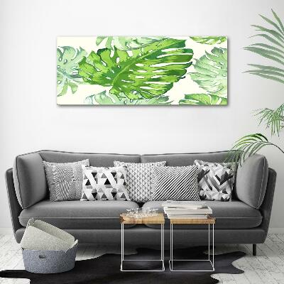 Quadro vetro Foglie tropicali
