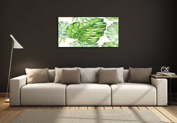 Quadro vetro Foglie tropicali
