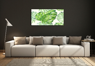 Quadro vetro Foglie tropicali