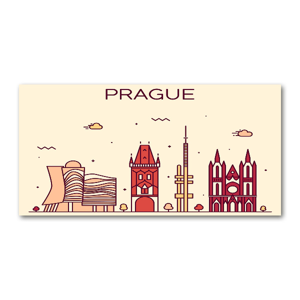 Quadro su vetro Edifici di Praga