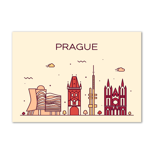 Quadro su vetro Edifici di Praga