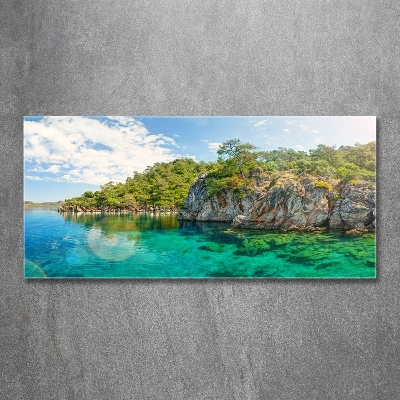 Quadro vetro Laguna Blu