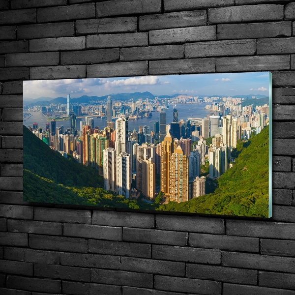 Quadro vetro Panorama di Hong Kong