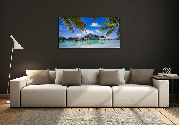 Quadro in verde Palme a Bora Bora