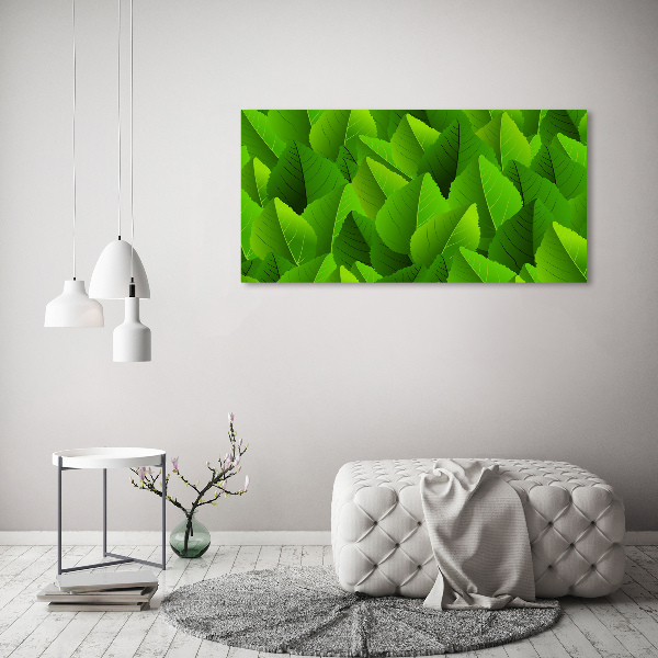 Quadro vetro Foglie verdi