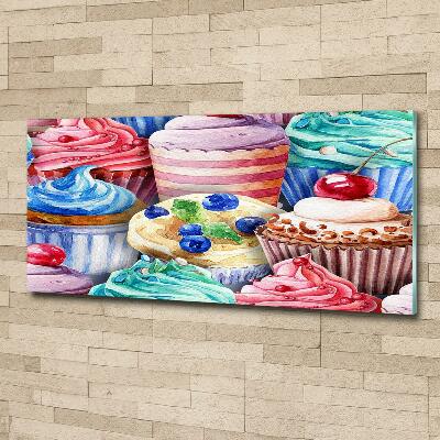 Quadro su vetro Cupcake colorati