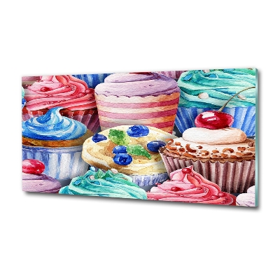 Quadro su vetro Cupcake colorati