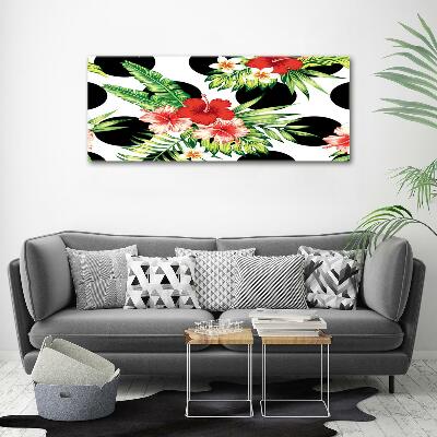 Quadro su vetro Fiori hawaiani