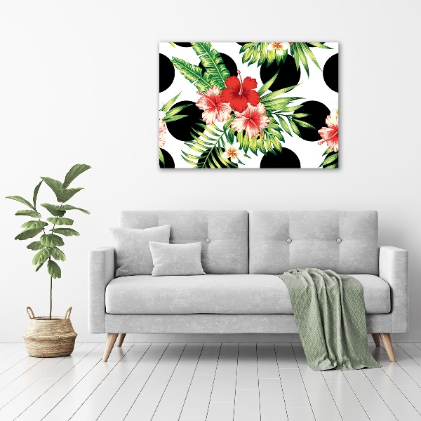Quadro su vetro Fiori hawaiani
