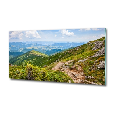 Quadro vetro Colline verdi