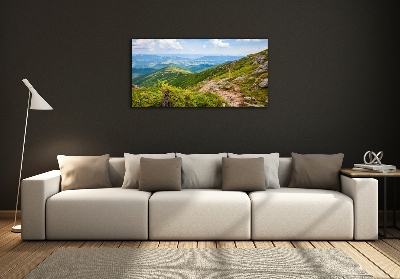 Quadro vetro Colline verdi