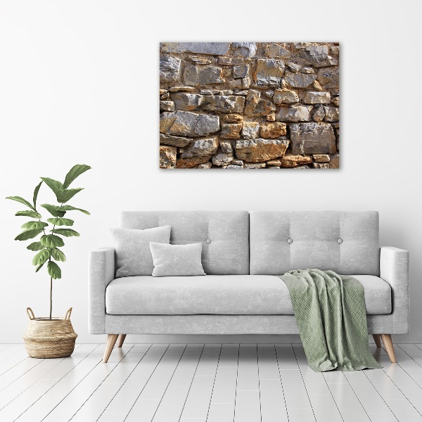 Quadro in verde Muro di pietra