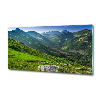 Quadro su vetro L'alba in montagna