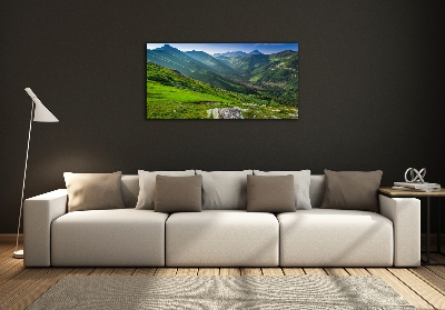 Quadro su vetro L'alba in montagna