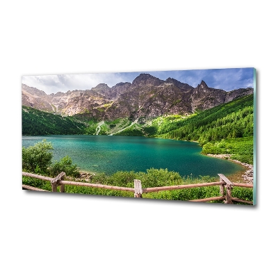 Quadro su vetro L'occhio del mare dei Monti Tatra