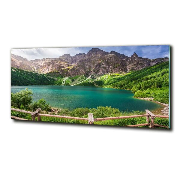 Quadro su vetro L'occhio del mare dei Monti Tatra