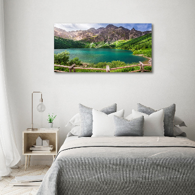 Quadro su vetro L'occhio del mare dei Monti Tatra