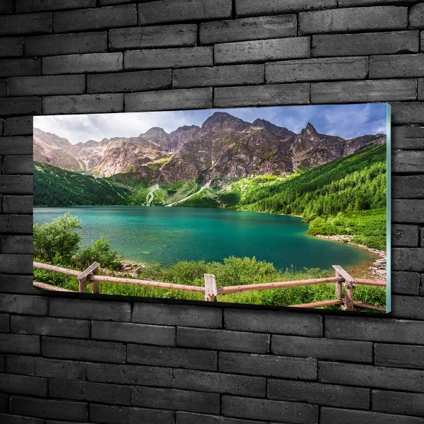 Quadro su vetro L'occhio del mare dei Monti Tatra