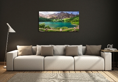 Quadro su vetro L'occhio del mare dei Monti Tatra