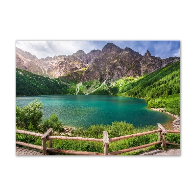 Quadro su vetro L'occhio del mare dei Monti Tatra