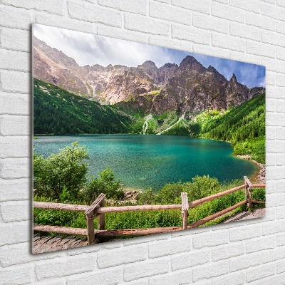 Quadro su vetro L'occhio del mare dei Monti Tatra