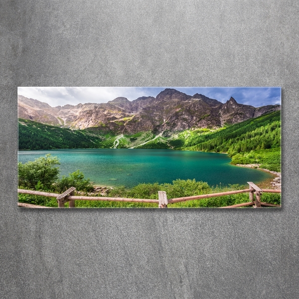 Quadro su vetro L'occhio del mare dei Monti Tatra