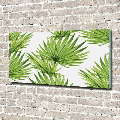 Quadro vetro Foglie tropicali