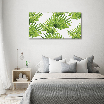 Quadro vetro Foglie tropicali