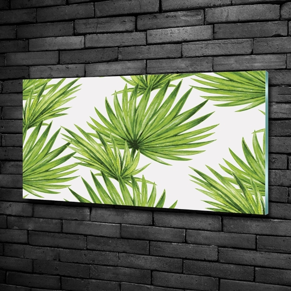 Quadro vetro Foglie tropicali