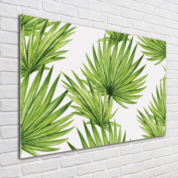 Quadro vetro Foglie tropicali